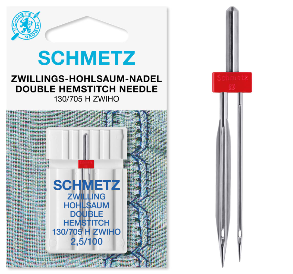 Schmetz Sewing Machine Needles : Twin Universal 3/90