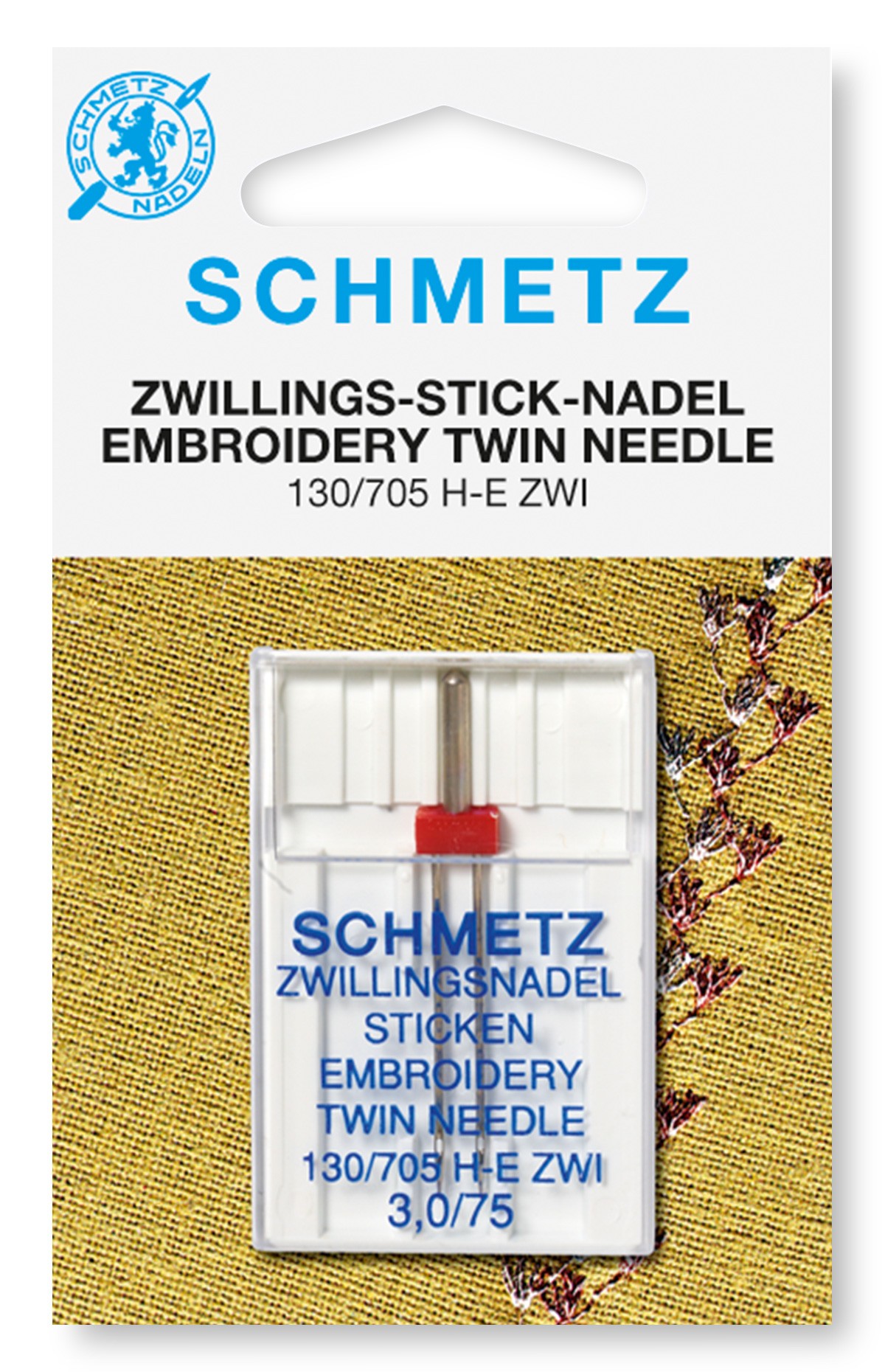 Schmetz Zwillings-Metallic-Nadel 130/705 H-MET ZWI 3.0 SDS Stärke NM 90 